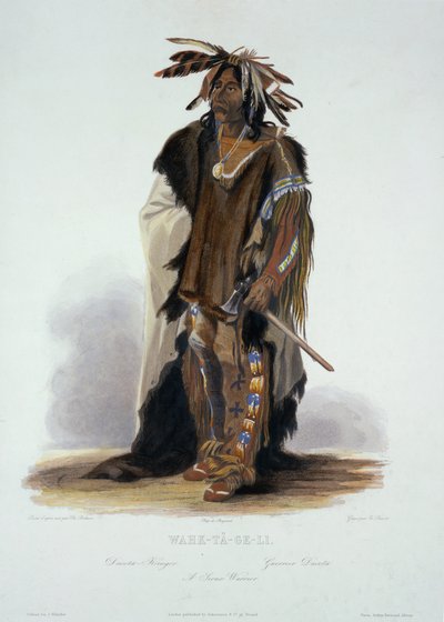 Wahk-Ta-Ge-Li, een Sioux Krijger, plaat 8 uit Volume 2 van 